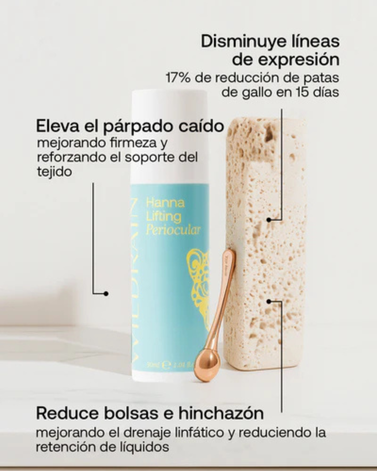 Contorno de Ojos Bolsas, Ojeras, Párpado Caído y Arrugas Hanna