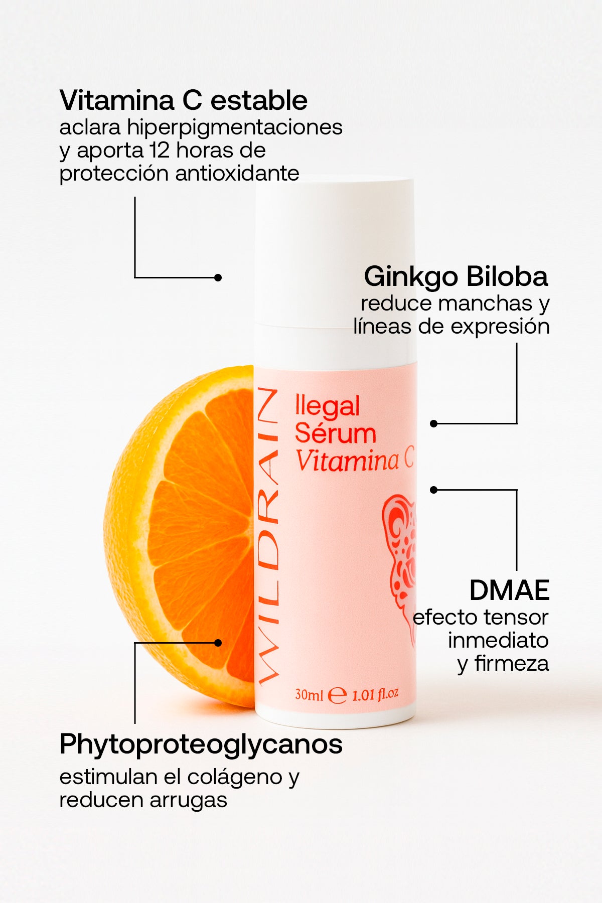 Sérum de Vitamina C Estable para Manchas, Luminosidad y Firmeza ILEGAL