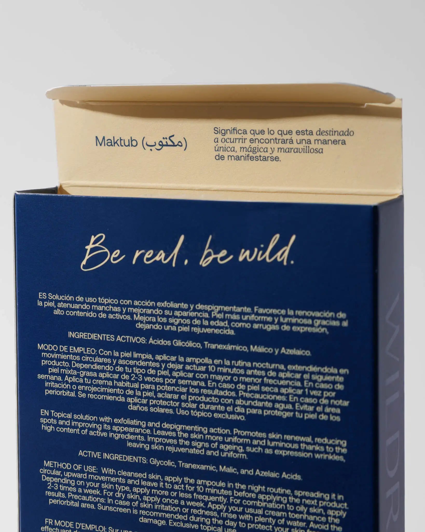 Solución Exfoliante Química con Ácido Glicólico, Azelaico y Tranexámico | Renovación, Poros y Manchas MAKTUB